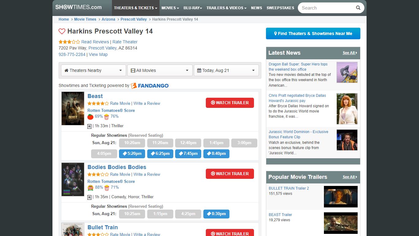 Harkins Prescott Valley 14 - Prescott Valley Showtimes and Movie ...
